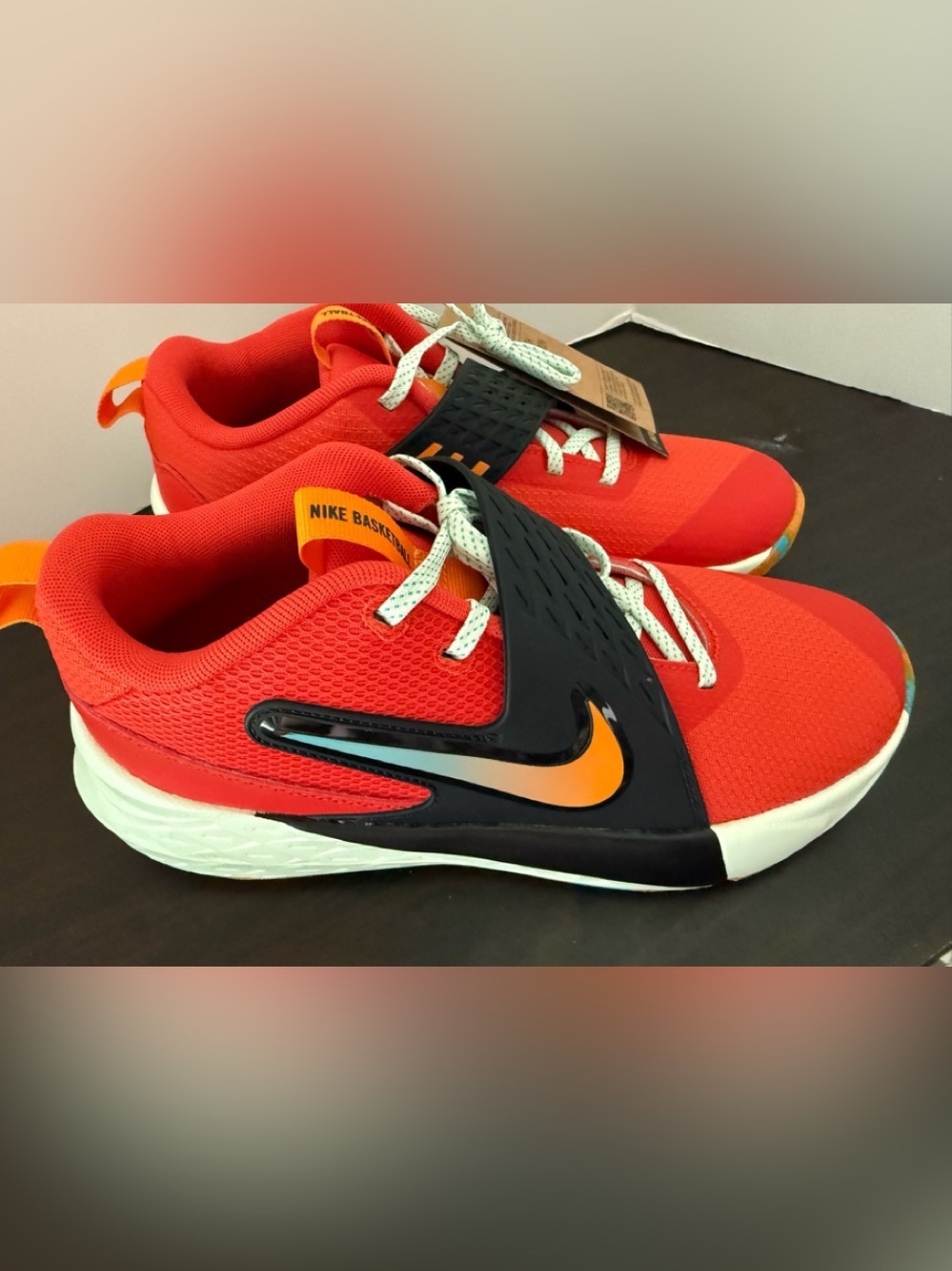 Nike Kids' Red and Orange Athletic Sneakers NIB